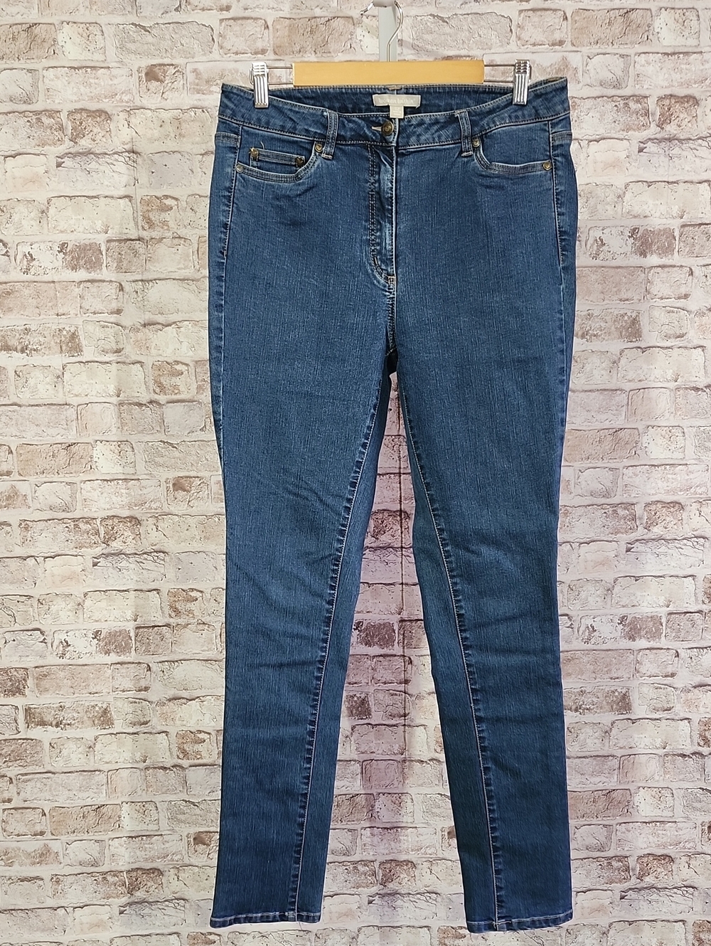 Woman Within Dark Blue Skinny Jeans